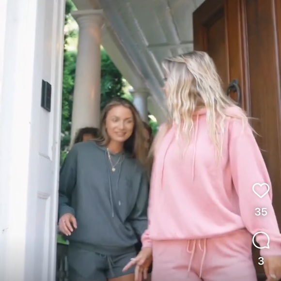 Womens Gray Hoodie and shorts loungewear matching set AIRPLANE MODE ✈ print - Picture 5 of 7